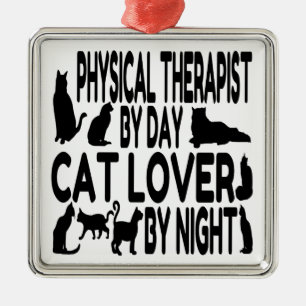 Katt Lover Physical Therapist Julgransprydnad Metall