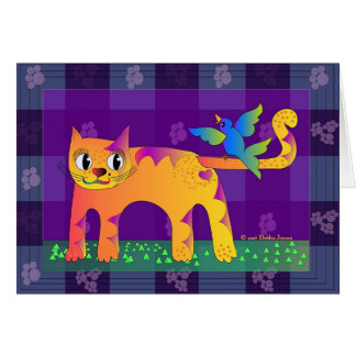 Katt lunch av Debbie Jensen Hälsningskort