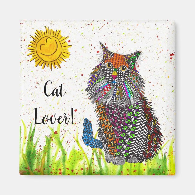 Katt Magnet 2 tum (Framsidan)