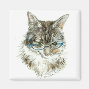 Katt magnet för KATT för exponeringsglas för ö