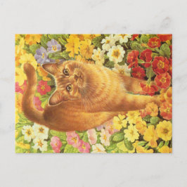 KATT MÅLNING VYKORT