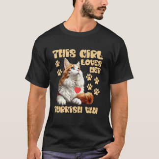 Katt Mamma DENNA TJEJE ÄLSKAR SIN TURKISK VAN Katt T Shirt