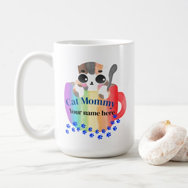 Katt Mamma Kaffemugg (Med munk)