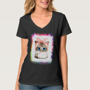 Katt Mamma Kärlek R Pappa Pojke Flicka Tie Dye Bl T Shirt