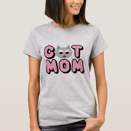 KATT MAMMA Katt Älskare Katt Ansikte Söt T Shirt