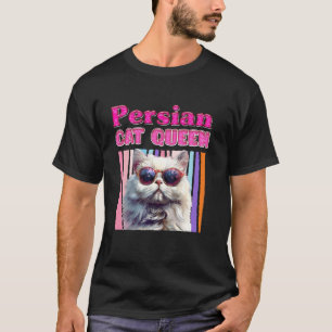 Katt Mamma PERSERKATT Drottning Perserkatter Vinta T Shirt