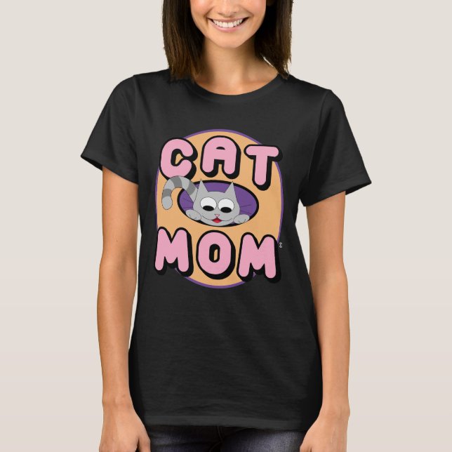 KATT MAMMA Söt katt T Shirt (Framsida)