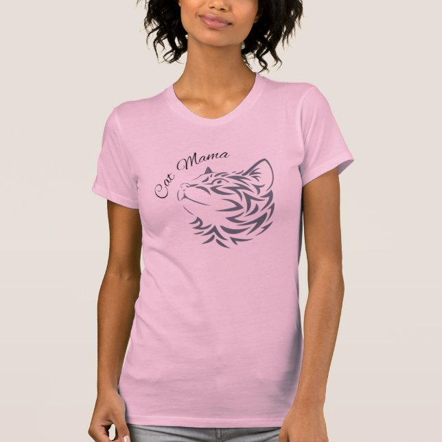 Katt Mamma T Shirt (Framsida)