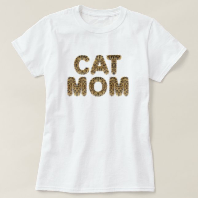 Katt mamma t-shirt, pälstext t shirt (Design framsida)