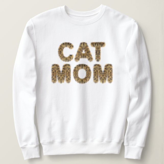 Katt mamma t-shirt, pälstext t shirt (Design framsida)