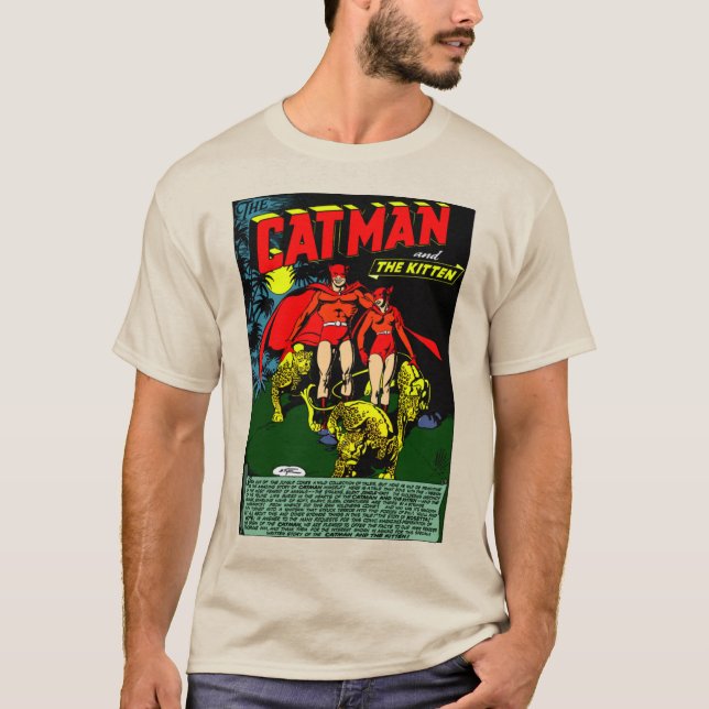 Katt-man och kitten T-Shirt (Framsida)