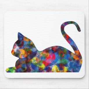 Katt Mång--Färgade Mousepad Musmatta