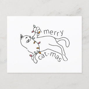 Katt-mas Kat-julljus Helg Vykort