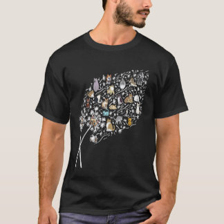 Katt Maskros Rolig Blomma Färgglada Husdjur för Kv T Shirt