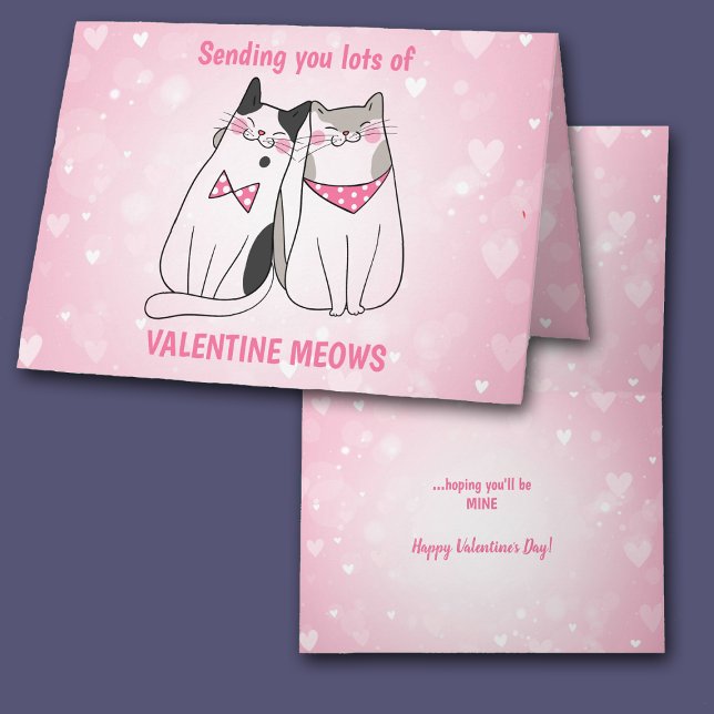 Katt massor av Meows Valentine Card Helgkort (Skapare uppladdad)