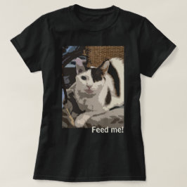 Katt "Mata mig!" T Shirt