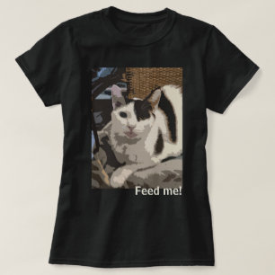 Katt "Mata mig!" T Shirt