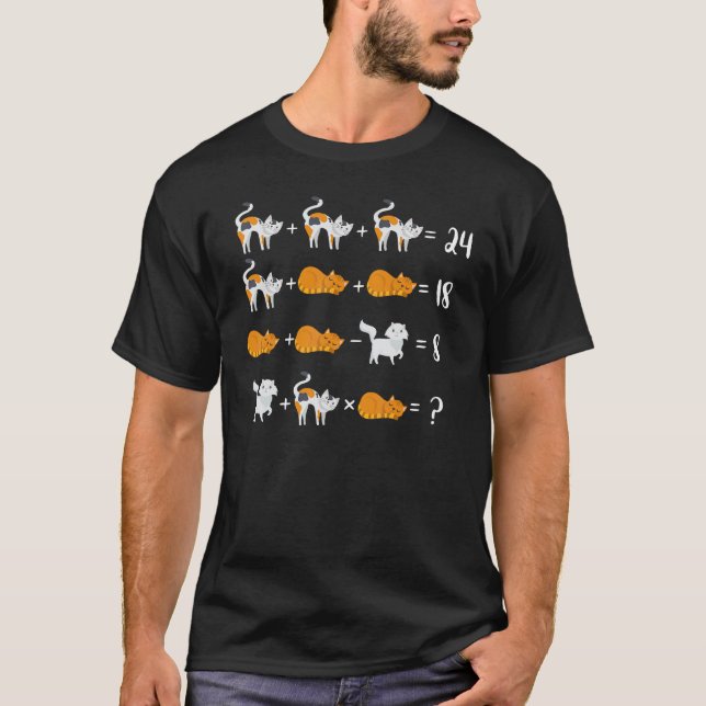 Katt Matematik Pussel Tröja Rolig Matematik Och Ka (Framsida)