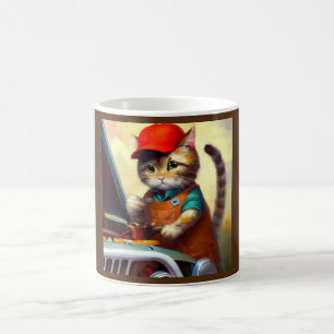Katt Mechanic Kaffemugg