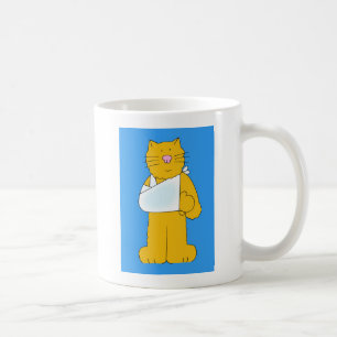 Katt med Arm i en sling kommer snart Kaffemugg