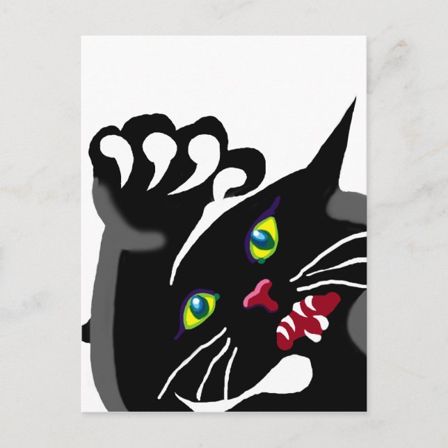 katt med attityd vykort (Framsida)