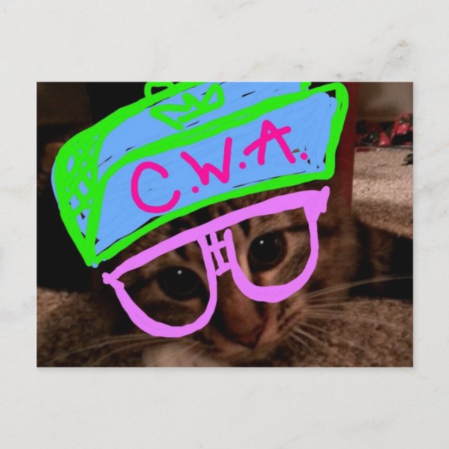 Katt med attityd vykort (Framsida)