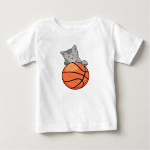 Katt med basket t shirt