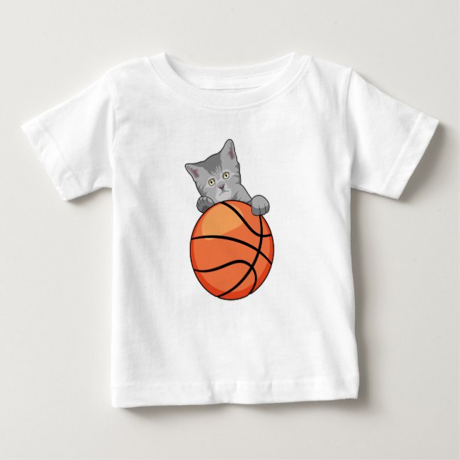 Katt med basket t shirt (Framsida)