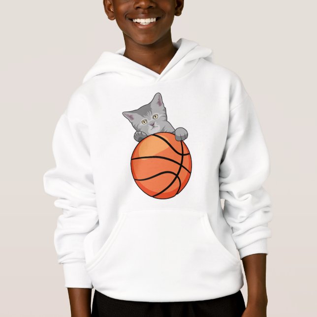 Katt med basket t shirt (Framsida)