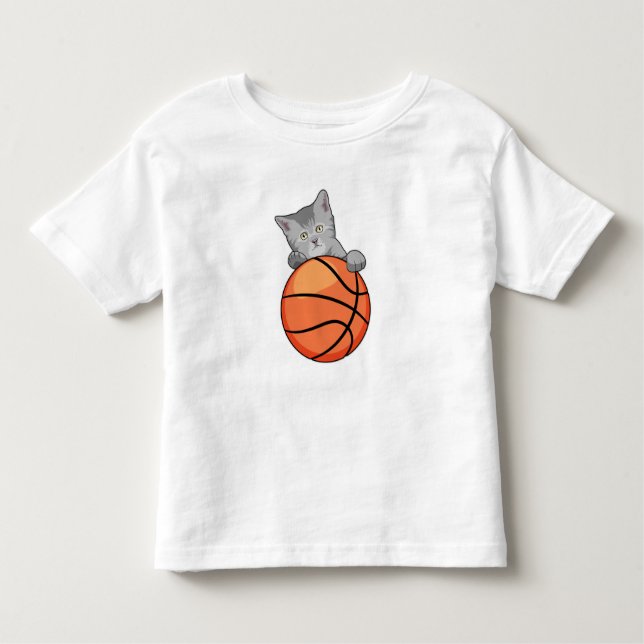 Katt med basket t shirt (Framsida)