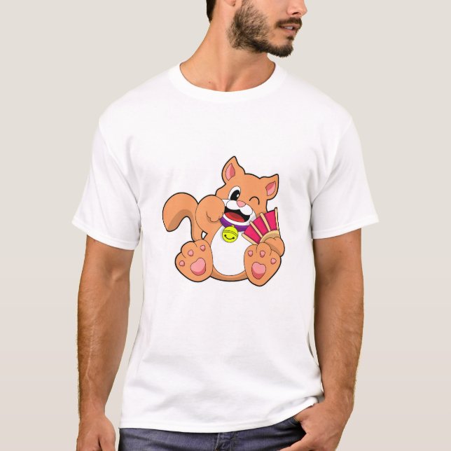 Katt med Bell T Shirt (Framsida)