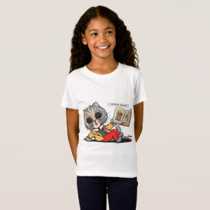 Katt med Bild bok, Louis Wain T-shirt