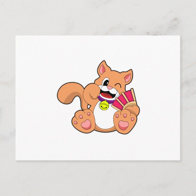 Katt med bjällra vykort (Framsida)