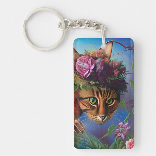 katt med blomhattskonst (Framsidan)