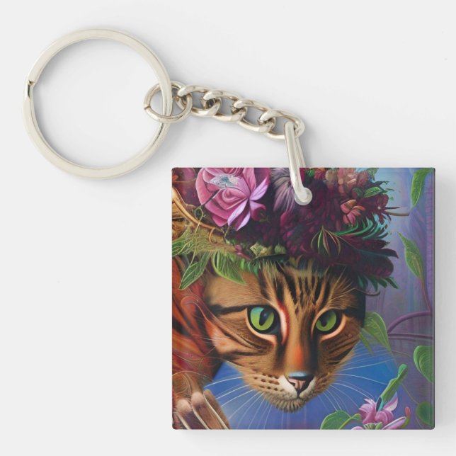 katt med blomhattskonst (Framsidan)