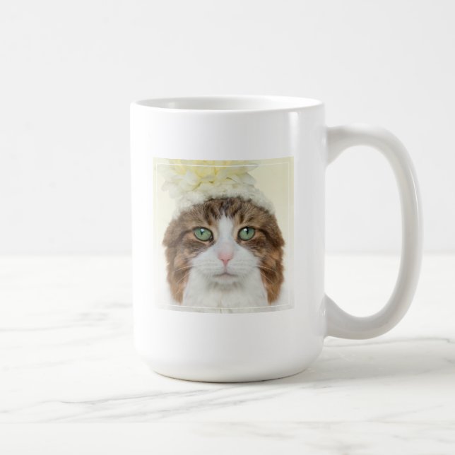 Katt med blommahatten kaffemugg (Höger)