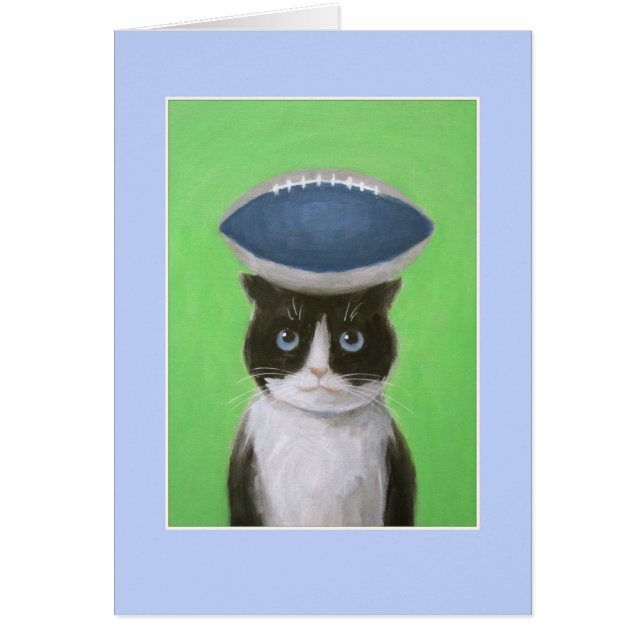 Katt med Boll Hälsningskort (Framsidan)