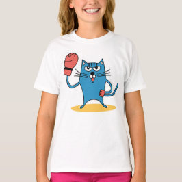 Katt med Boxinghandskar T Shirt