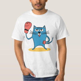 Katt med Boxinghandskar T Shirt