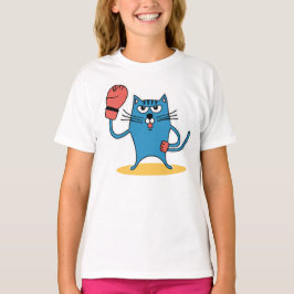 Katt med Boxinghandskar T Shirt