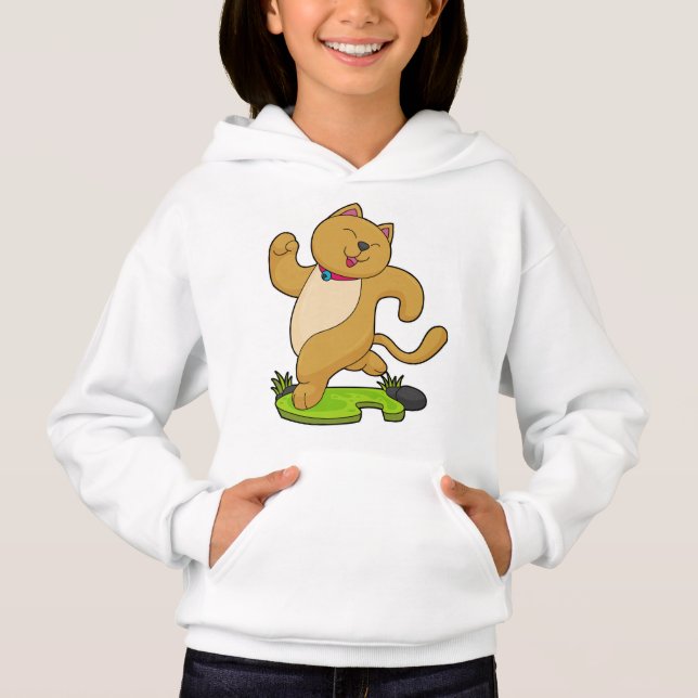 Katt med Choker vid körning T Shirt (Framsida)