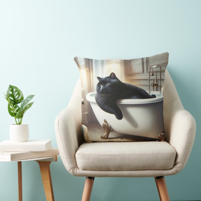Katt med coolt föremål kudde (Stol)