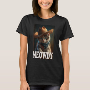 Katt med cowboyhatt för kattälskare kattmamma och t shirt