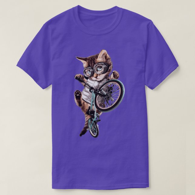 Katt med cykel 1 t shirt (Design framsida)