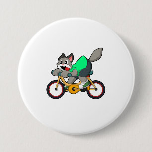 Katt med cykel knapp