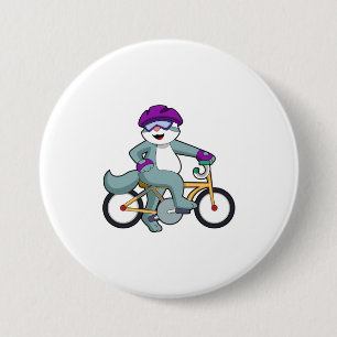 Katt med cykel knapp