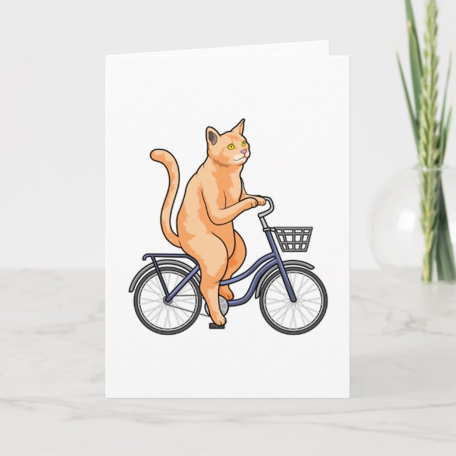 Katt med cykel kort (Framsida)