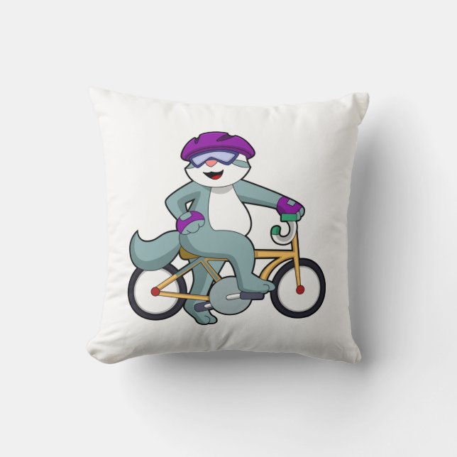 Katt med cykel kudde (Framsida)