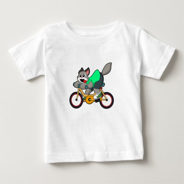 Katt med cykel t shirt (Framsida)