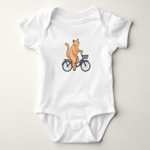 Katt med cykel t shirt